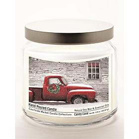Courtside Market Red Pick-Up Truck with Wreath Wax Infused Candle
