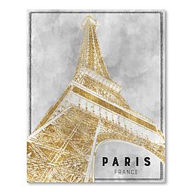 Courtside Market Shimmering Eiffel Canvas Wall Art - 20" x 24"