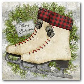 Courtside Market Skates 24x24 Canvas Wall Art