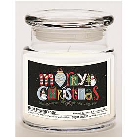 Courtside Market Soy Candle w/ Essential Oils + Lid-Merry Christmas