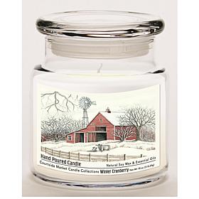 Courtside Market Soy Candle w/ Essential Oils + Lid-Winter Barn w/Mill