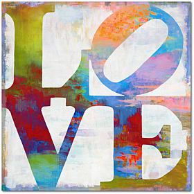 Courtside Market Staked Love Canvas Wall Art - 16" x 16"