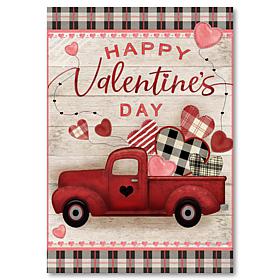 Courtside Market Truck Happy Valentines Day 24x36 Canvas Wall Art