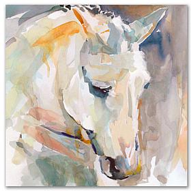 Courtside Market Watercolor Stallion I 16x16 Canvas Wall Art