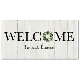 Courtside Market Welcome 12x24 Canvas Wall Art