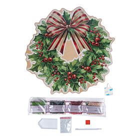 Craft Buddy Crystal Art Candy Cane Bow Wreath Kit