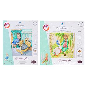 Craft Buddy Crystal Art Peter Rabbit Characters 2pk Canvas Kit