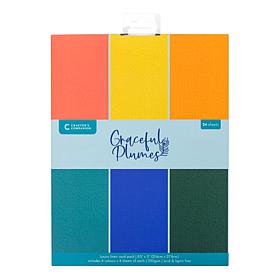 Crafter's Companion 24-piece Graceful Plumes Linen Cardstock