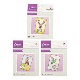 Crafter's Companion Animal Outline Stamp & Die Set - Fox, Bird & Stag