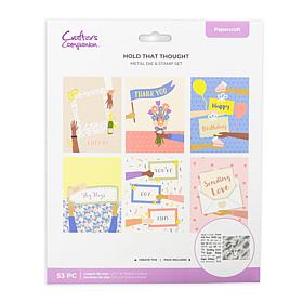Crafter's Companion Hold that Thought Stamp and Die Set