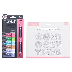 Crafter's Companion "O" Christmas Stamp and Pen Set