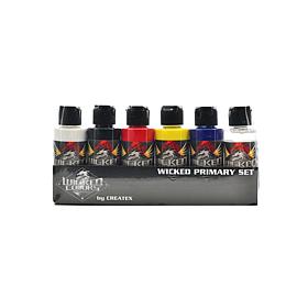 CREATEX Wicked Airbrush Color Sets 2 oz. Primary - Set of 6