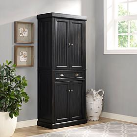 Crosley Furniture Seaside Kitchen Pantry - Distressed Black