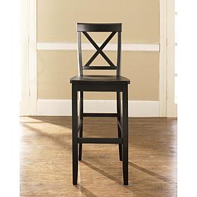 Crosley Furniture X-Back 2-piece 30" Bar Stool Set - Black