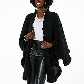 Curations x Debbie Denmon Jacquard Knit Poncho Topper