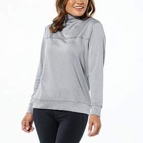 Curations x Nicole Hickl Angled Yoke Mock-Neck Top 