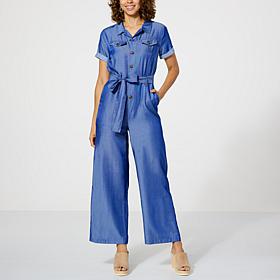 Curations x Sarah Anderson Belted Utility Jumpsuit