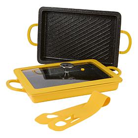 Curtis Stone 13-in-1 Dura-Pan+ Sauté Pan with Grill Pan and Lid