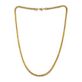 Dante Men's Gold PVD Stainless Steel 4mm Wheat Chain