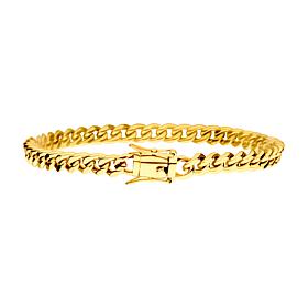 Dante Men's Gold PVD Stainless Steel 6mm Miami Cuban Link Bracelet