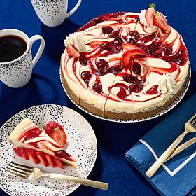 David's Cookies (2) 4lb NY Style Scratch Cheesecakes- Strawberry Swirl
