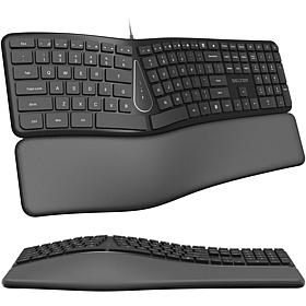 Delton KB250 USB Ergonomic Keyboard and Wrist Rest
