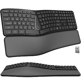 Delton KB250 Wireless Ergonomic Keyboard and Wrist Rest