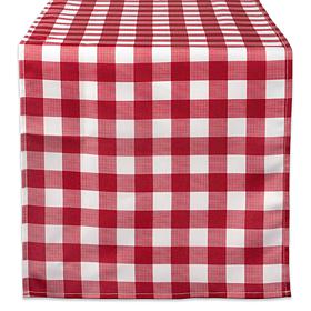 Design Imports 14" x 108" Red Check Outdoor Table Runner