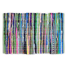 Design Imports 20"x 31.5" Multicolor Reversible Rag Rug
