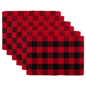 Design Imports 6-pack Buffalo Check Ribbed Placemats
