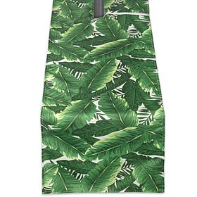 Design Imports Banana Leaf Outdoor Table Runner w/Zipper - 14" x 108"