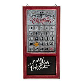 Design Imports Chalkboard Galvanized Days Til Christmas Calendar