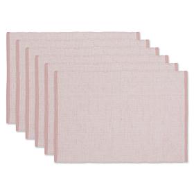 Design Imports Eco-Friendly Chambray Fine Ribbed Placemats - Set of 6