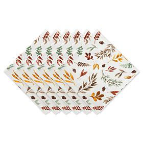 Design Imports Falling Leaves Print Napkin Set of 6