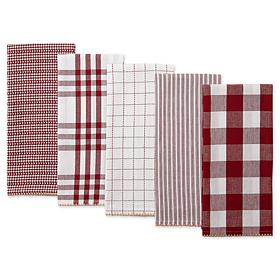 Design Imports Farmhouse Woven Kitchen Towel 5-pack