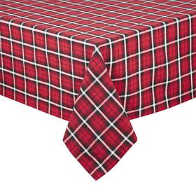 Design Imports Glad Tidings Plaid Tablecloth 60" x 84"