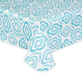 Design Imports Ikat Vinyl Tablecloth