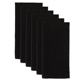 Design Imports Recycled Cotton Waffle Kitchen Towels 6-pack