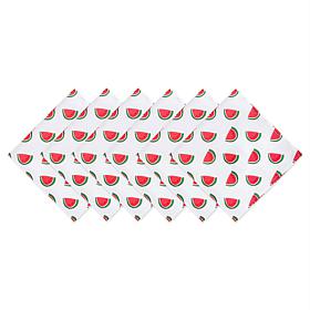 Design Imports Set of 6 Watermelon Print Outdoor Napkins