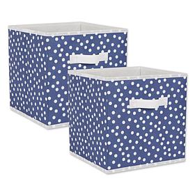 Design Imports Small Dots 11" Storage Cube 2-pack