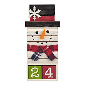 Design Imports Square Snowman Tabletop Block Calendar