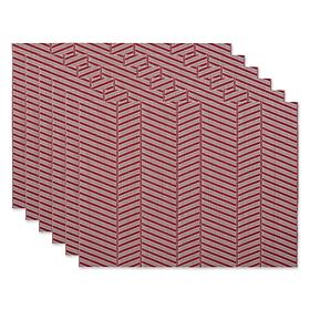Design Imports Textured Twill Weave Placemats 6-Pack