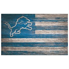 Detroit Lions Distressed Flag 11x19
