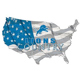 Detroit Lions USA Shape Flag Cutout 