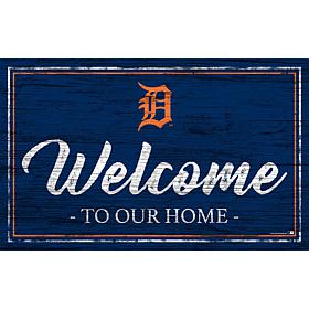 Detroit Tigers Team Color Welcome Sign - 11x19"