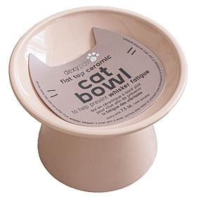 DexyPaws Flat Top Ceramic Cat Bowl - Blush Pink
