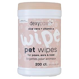 DexyPaws Pet Cleansing Wipes Canister 200ct