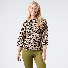 DG2 by Diane Gilman Boatneck Jacquard Sweater