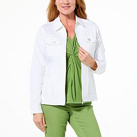 DG2 by Diane Gilman Coolmax® Stretch Denim Jacket with Sleeve Pocket