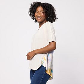 DG2 by Diane Gilman Everyday Jersey Contrast Back Printed Tee